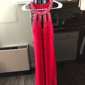 Red gown with sparkles